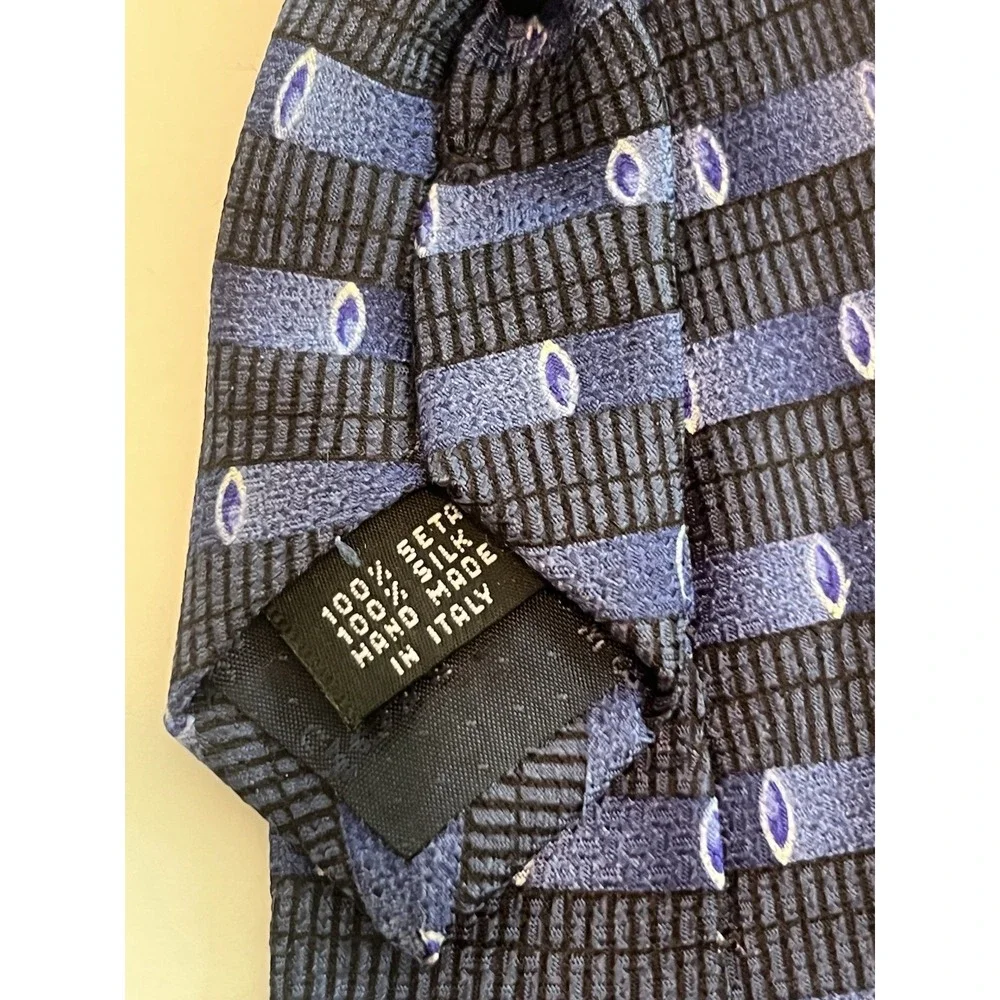 Mondo Uomo Blue Silk ‎ Hand Made In Italy Tie
